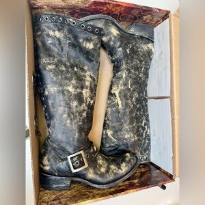 Old Gringo RARE retired Black super distressed buckle cowboy biker near mint S7